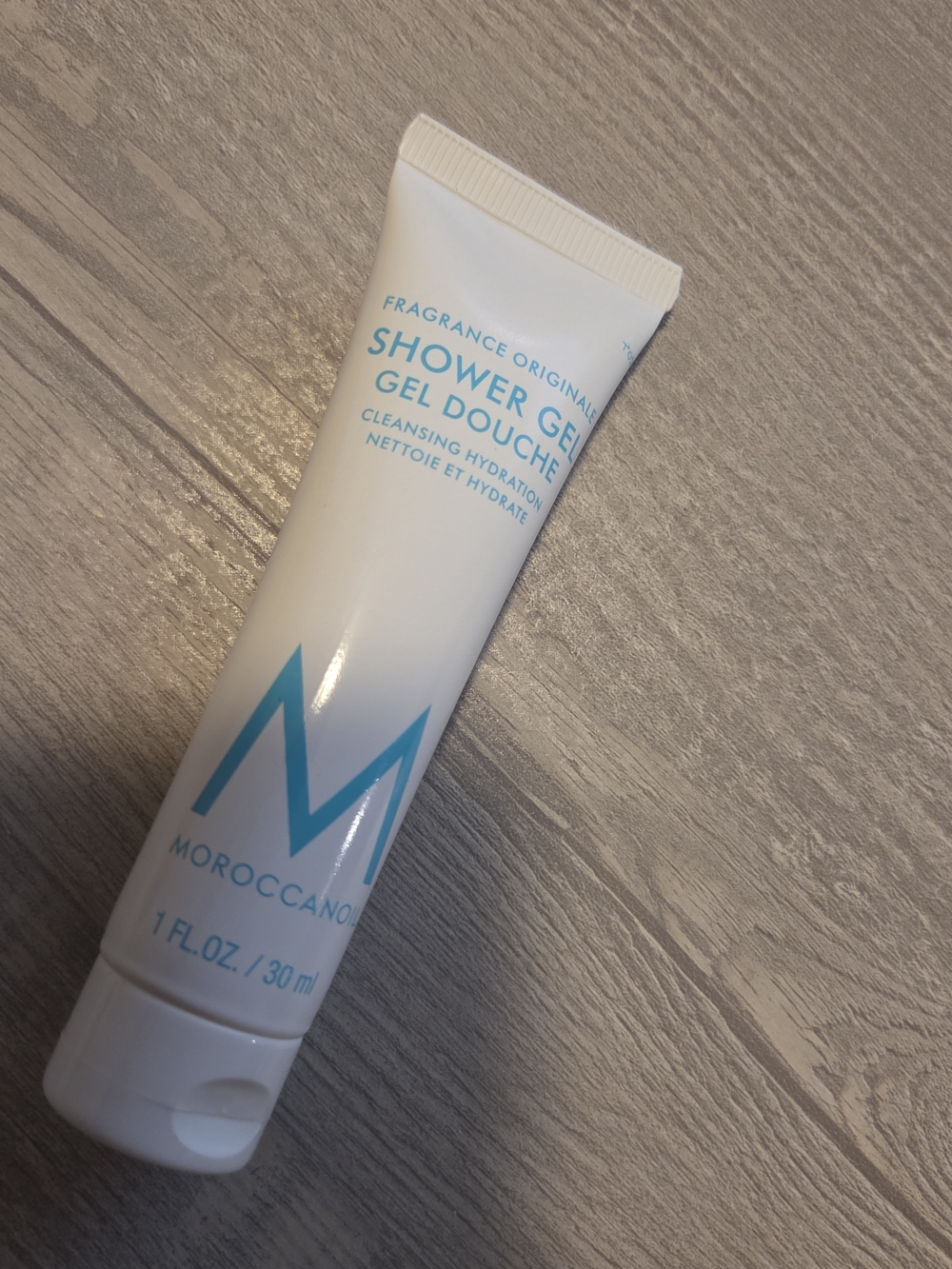 Moroccanoil White and Aqua Shower Gel Travel Tube